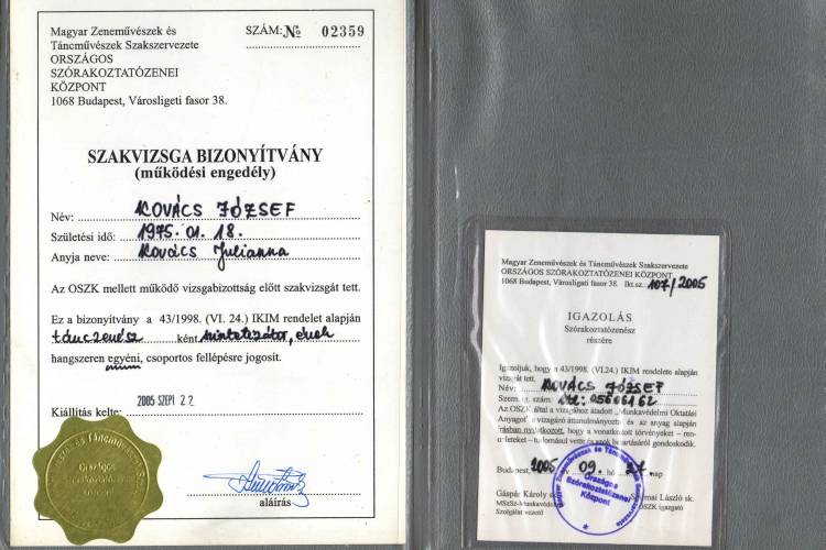 OSZK szakvizsga bizony�tv�nyom